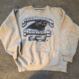 Vtg 90s 1996 Carolina Panthers NFL NFC West Champions Crewneck Sweatshirt Size L